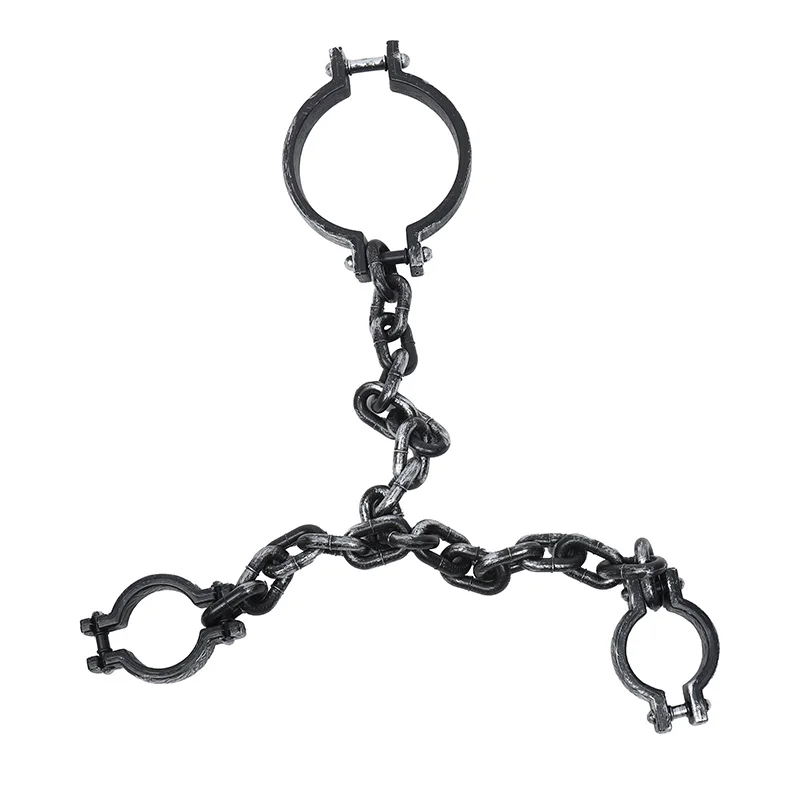 

F2 Halloween Plastic Link Chains Fake Chains Haunted House Horror Props Home Decoration Prisoner Costume Cosplay Accessories