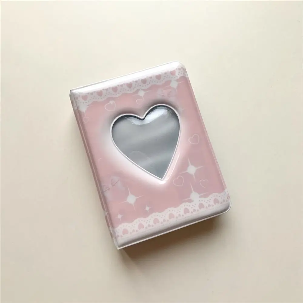 40 Cards INS Photo Album Hanging Hole 20 Inner Pages 3 Inch Postcard Binder Waterproof Portable Sweet Photocard Holder Home