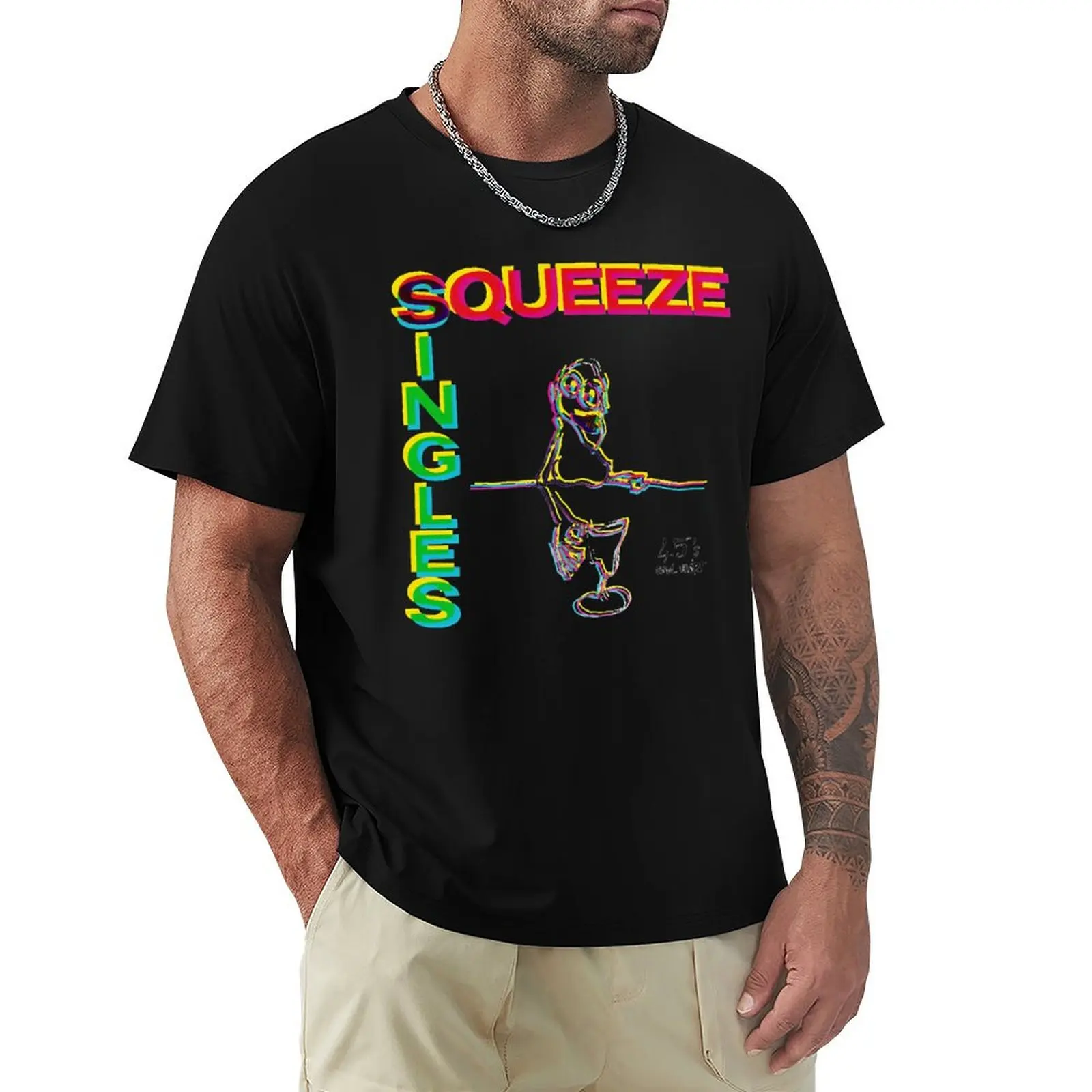 Squeeze band T-Shirt Fashion Simple Casual Tee Shirt