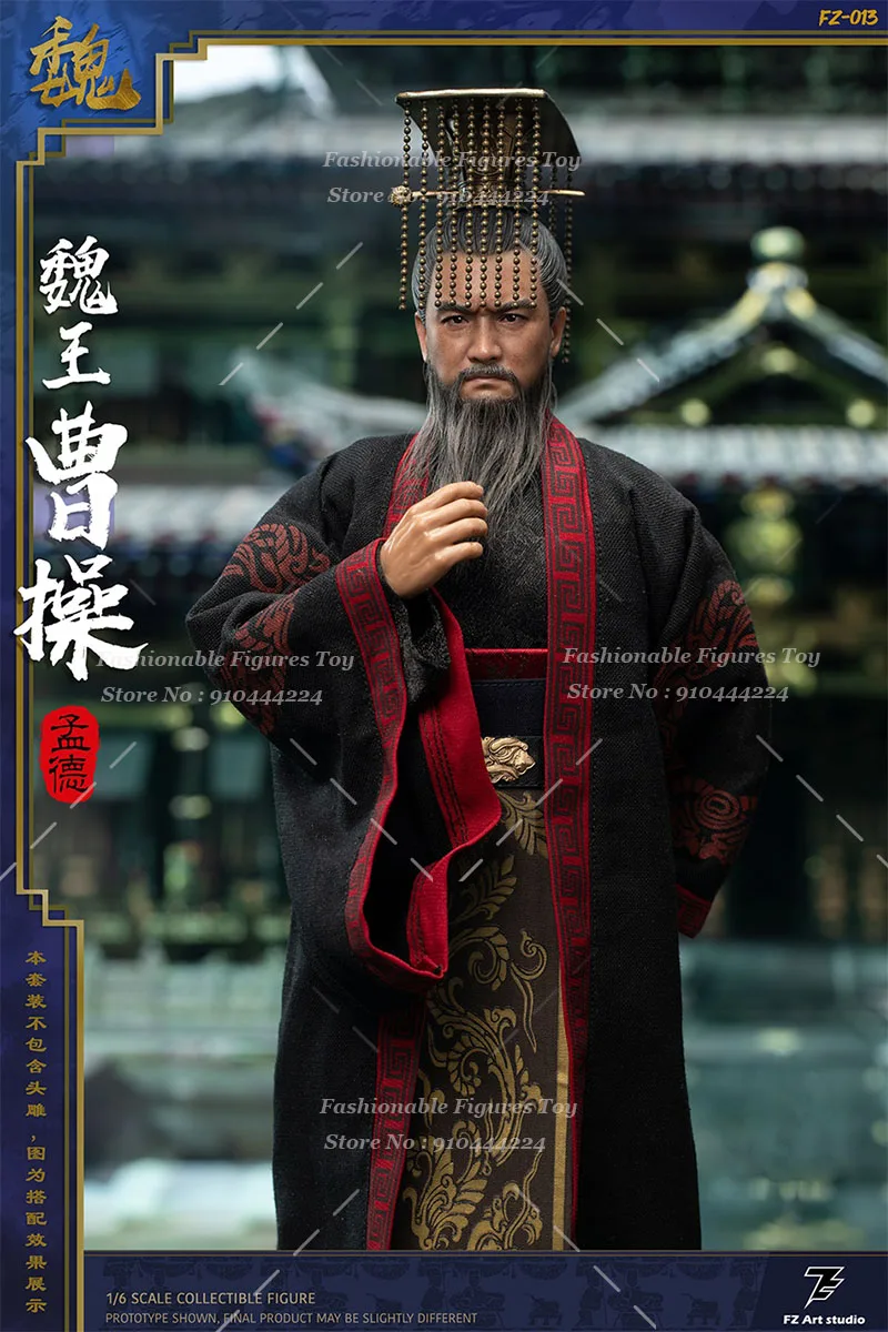 Fz Art Studio Action Figure Toy, Wei Capítulo Wei Rei Cao Cao Chinês antigo, 1 6 Homens Soldado, 12"