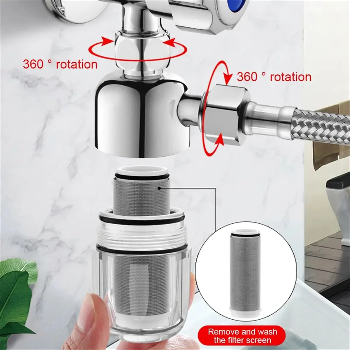 [Greatitem]Household Stainless Steel Purifier Direct Drinking Tap Clean Drinking Purification Water Filter Washing
