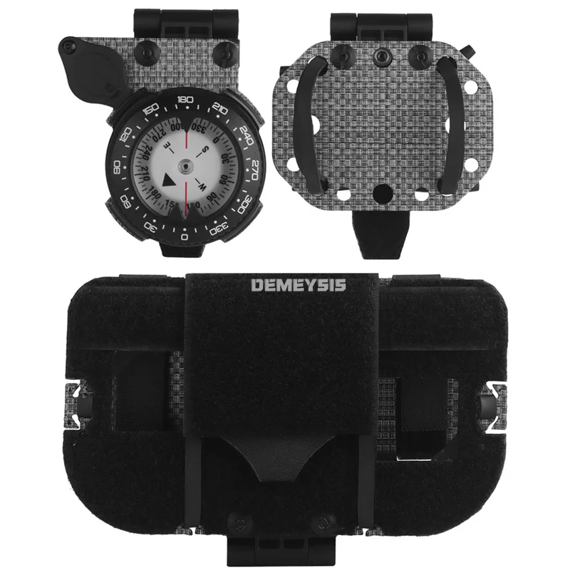 Tactical MOLLE Mobile Phone Holder with Compass GPS Holder Lightweight Hunting Airsoft Vest Plate Carrier Navigation Board