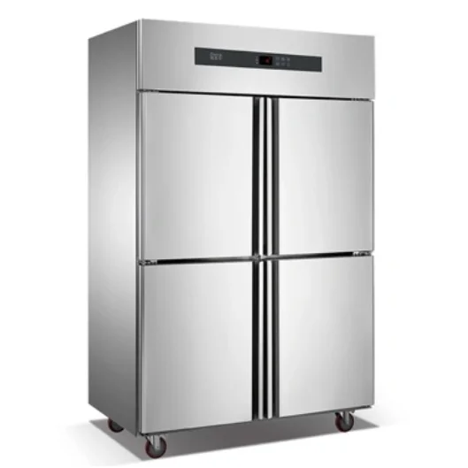 

%a for SPM New Style Commercial freezer Movable Vertical 4 Doors Stainless Steel Refrigerator for sale in supermarket