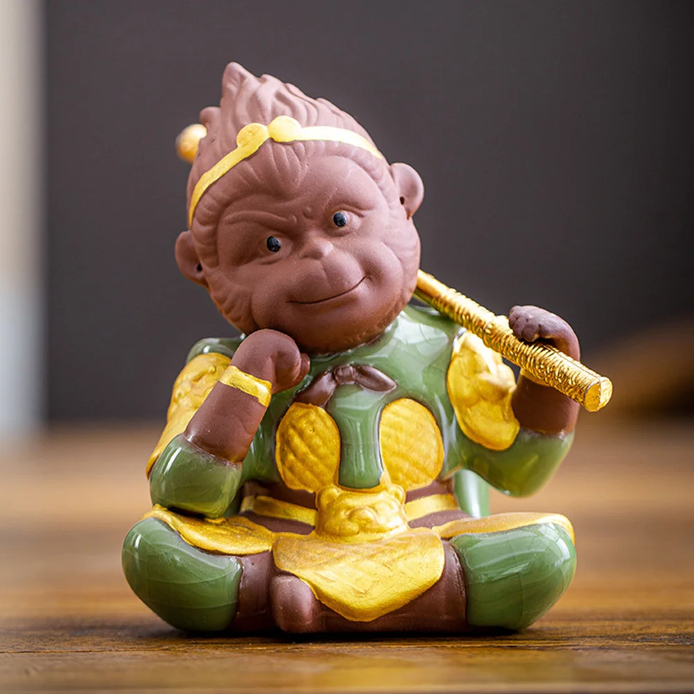 

Purple Sand Small Monkey Tea Pet Ornament Elegant Tea Ceremony Decoration Home Desktop Adornment Small Monkey Decoration