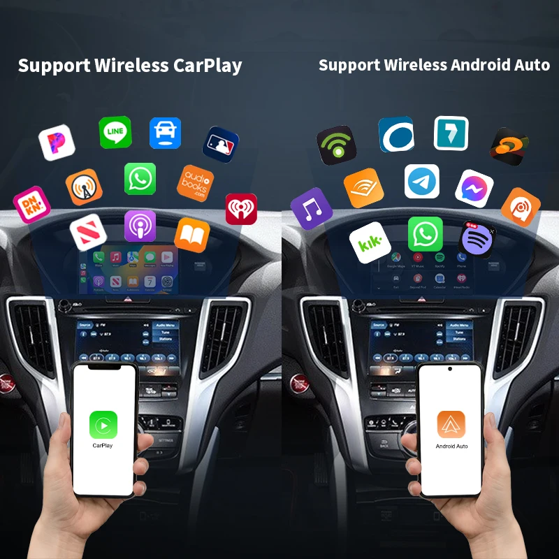 2024 Newest Wireless CarPlay per Acura RDX MDX ILX RLX TLX Honda Odyssey Mirror Link AirPlay Android funzioni Auto lettore Radio