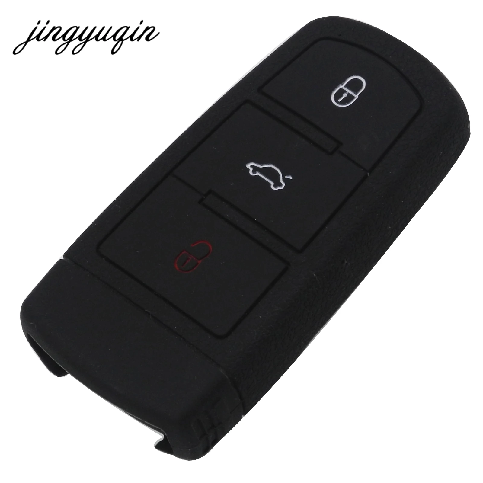 jingyuqin Silicone Keyless Smart Car Key Case for VW Volkswagen Magotan Passat CC 2005-2010 3 Button Remte key Cover Holder