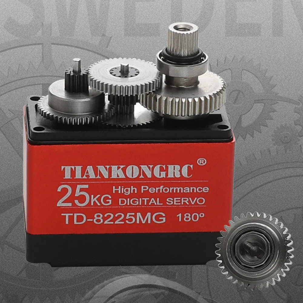 4 pezzi 25 kg servo motore spazzolato in carbonio a coppia elevata ingranaggi metallici impermeabili sterzo digitale per 1/8 1/10 1/12 RC auto Baja Boat