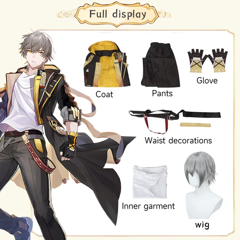 Trailblazer Costume Cosplay Honkai Star Rail Carnival Uniform Wig Anime Halloween Costumes Men Game Character Outfits
