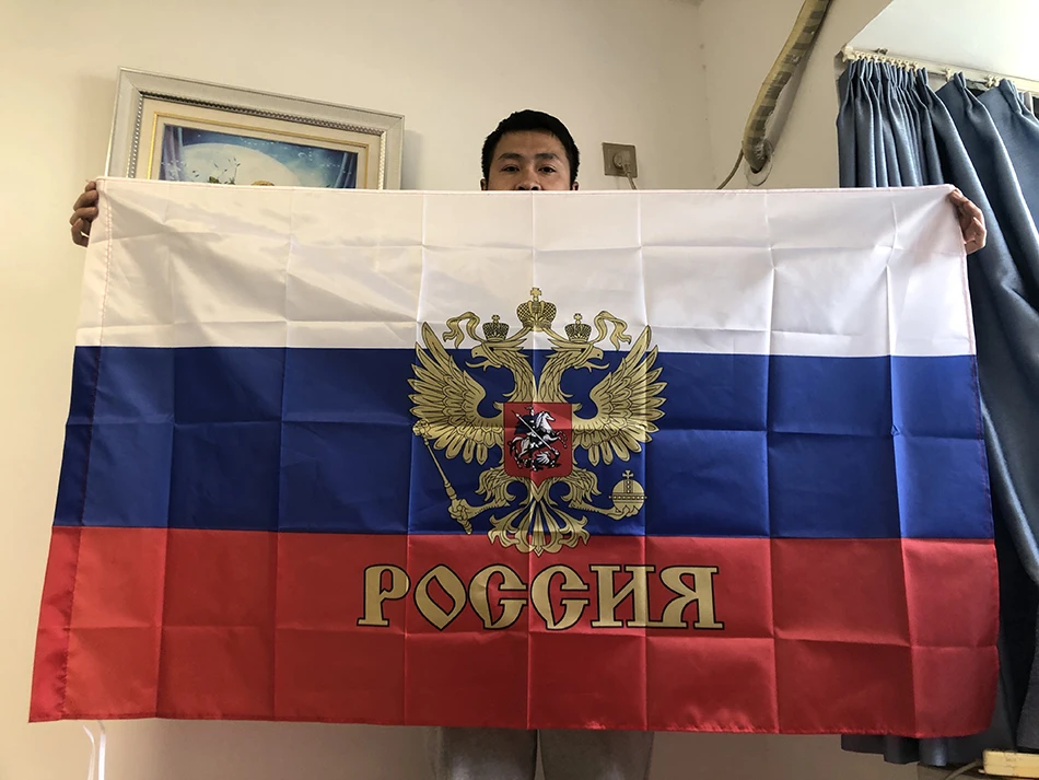 SKY FLAG frete grátis 90x150cm Poliéster suspenso Bandeira do Presidente da Rússia Bandeira Russa Poliéster Bandeira Nacional da Rússia