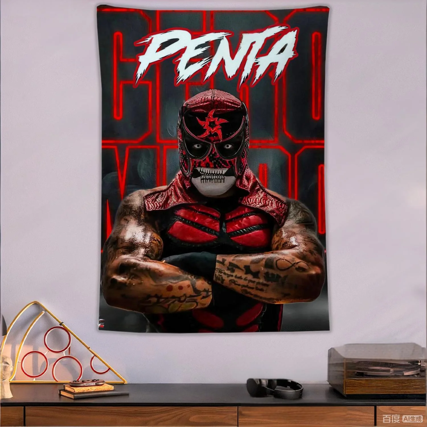 Penta-Wandteppiche, Poster, Wandteppiche für Schlafzimmerdekoration, ästhetische Wandteppiche, Flagge, Wrestling-Fans, Boxflagge
