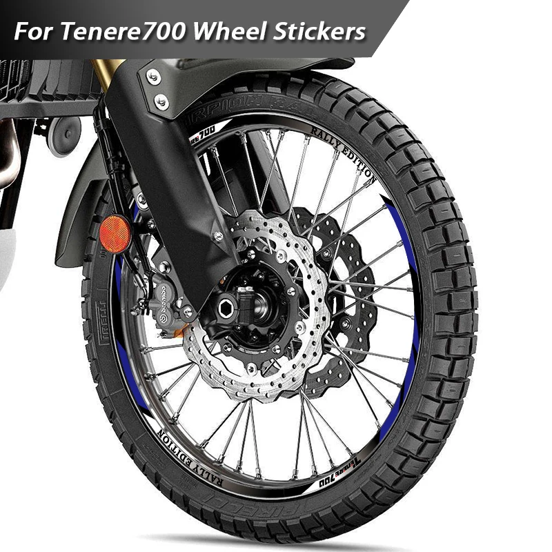 For YAMAHA TENERE 700 Tenere700 XTZ 700 XTZ700 Reflective Motorcycle Accessories Wheel Hub Stickers Decals Rim Stripe Tape