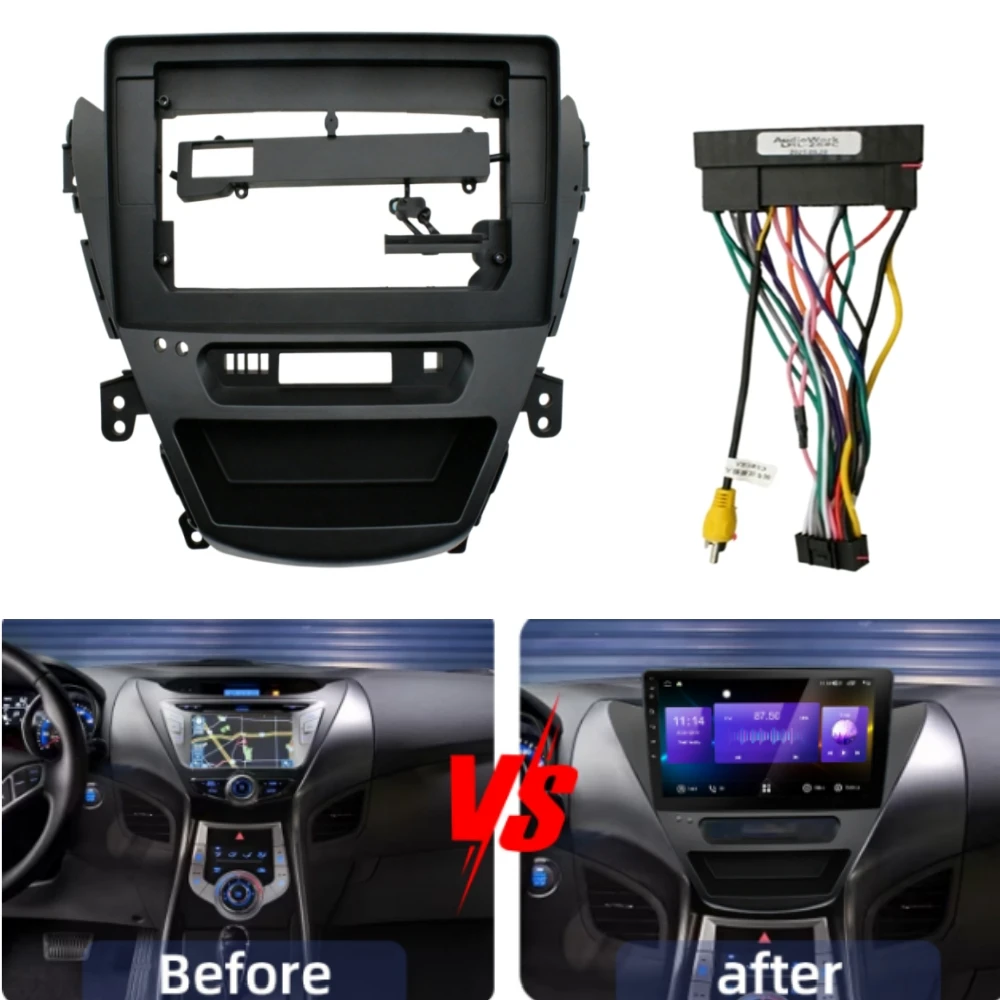 

For Hyundai Elantra Avante 2010 10 Inch Car Frame Fascia Adapter Android Radio Dash Fitting Panel Kitr