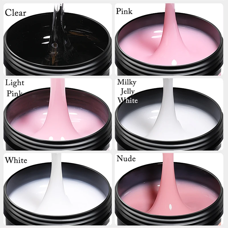UR SUGAR 4Pcs 150g Nail Extension Gel Set Milky White Pink Building Constructor Gel Self Leveling Reinforcement Nail Gels