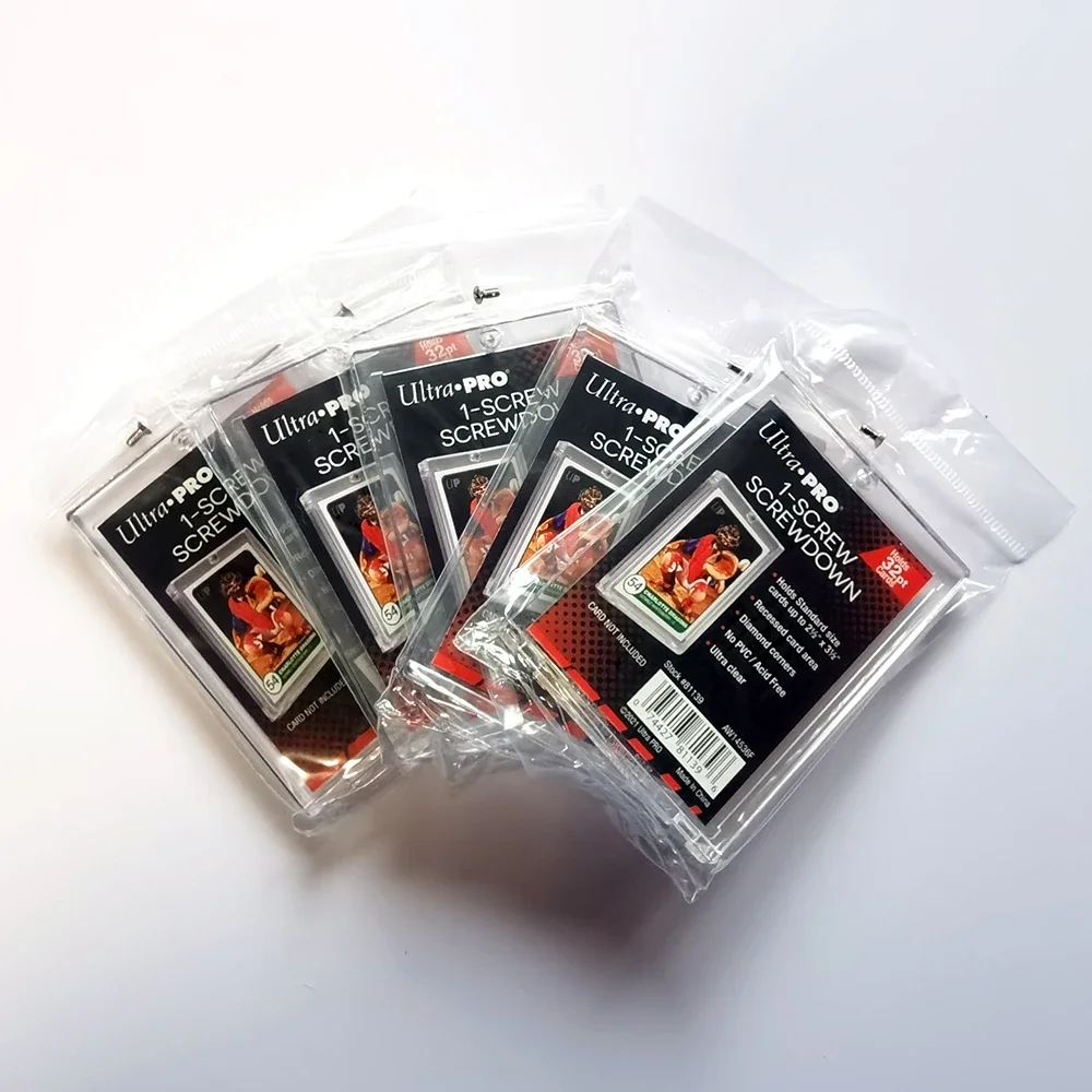 32PT Ultra.Pro 1-Screw Screwdown Recesed Card Area Protection Ultra Clear Card Bricks Hold Basketball Football Hockey MTG Cards
