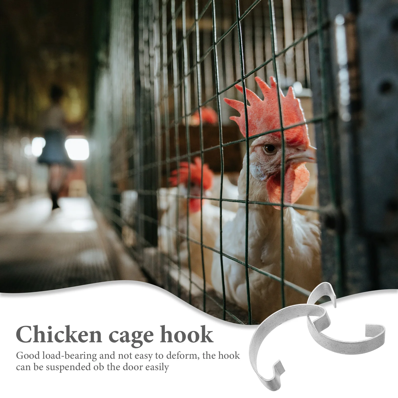 

20pcs Chicken Hook Steel Rabbit Bird Cage Door Hook Metal Spring Clip For Home Storage Space Saving Pet Cage Accessories