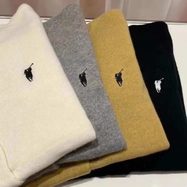 سترة كشمير مطرزة شعبية لخريف وشتاء 2025 سترة عصرية غير رسمية أنيقة من الكشمير برقبة دائرية وأكمام طويلة