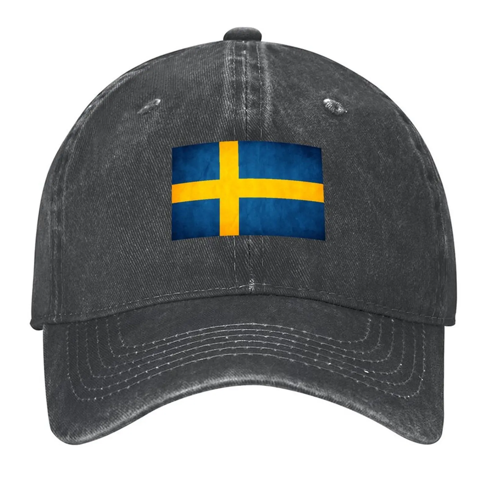 

Sweden Swedish Flag National Flag of Sweden Baseball Cap hiking hat cute Luxury Cap Cosplay Caps Male Women's