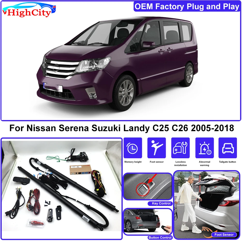 For Nissan Serena Suzuki Landy C25 C26 OEM Smart Electric Lifting Kit Trunk Electric Tail Gate Lift Powered Tailgate Liftgate