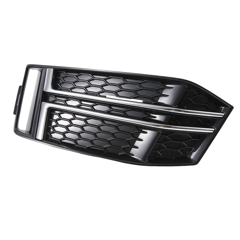 

2 PCS Car Air Guide Grille Front Bumper Grille(LH+RH)8W0807681F 8W0807682F Black ABS For A4 2016-2020-M53K