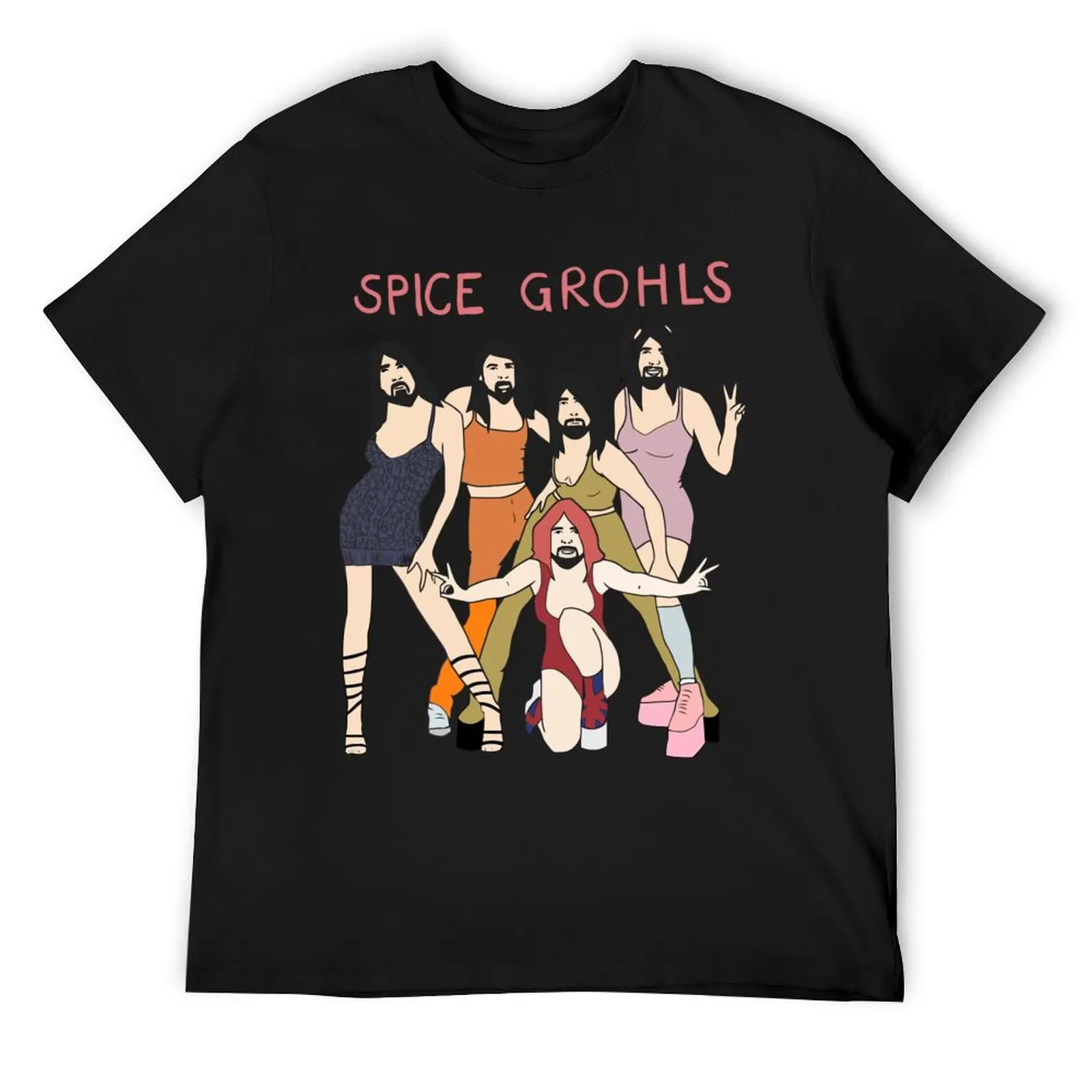 Spice Grohls T-Shirt anime t shirts Short sleeve tee oversized graphic tee t shirts for men pack