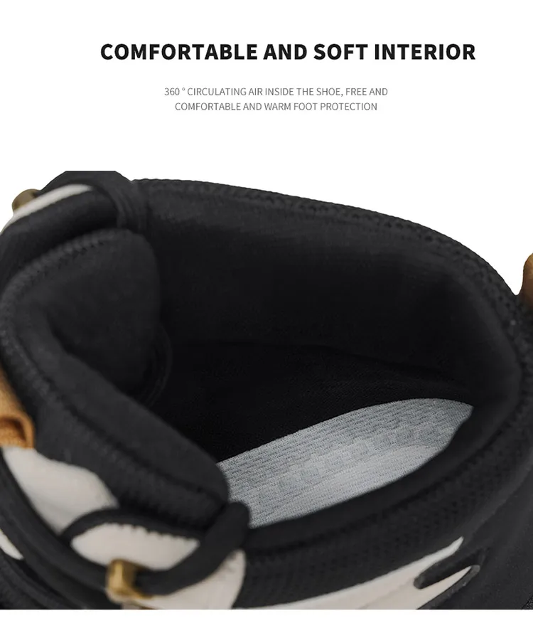 Herren-Outdoor-High-Top-Stiefel mit Dicken Sohlen, Hervorragender Griffigkeit, Besonders Geeignet für Bergsteigen und Wandern | Freizeitstiefel | Bergsteigerausrüstung und Campingausrüstung – Detail 8