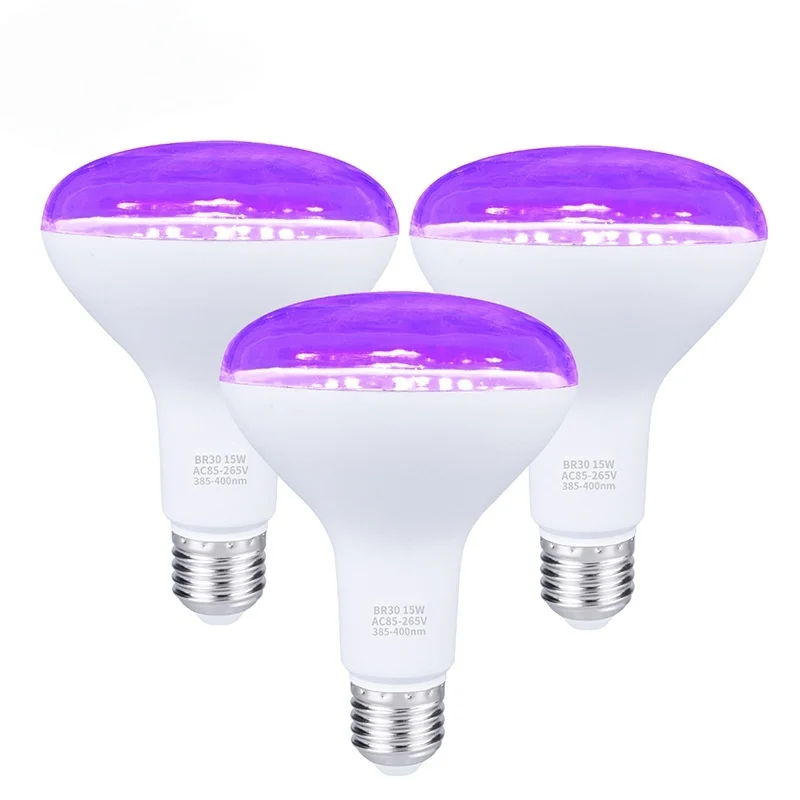 

15W UV purple LED bulb E27/26 395-400nm purple lighting party painted fluorescent poster atmospheric decoration