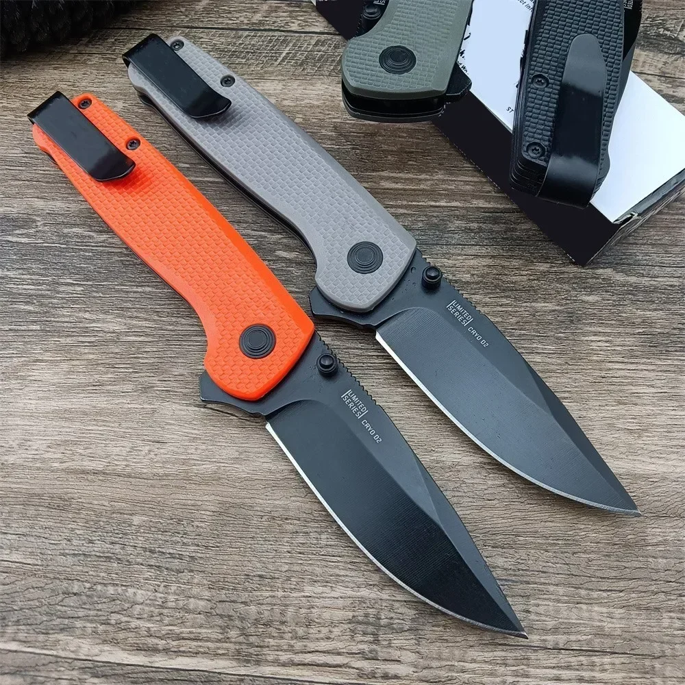 Clip Point D2 Steel Blade Nylon Fiber Handles Camping Hunting Knives Outdoor EDC Tool Tactical Flipper Assist Folding Knife