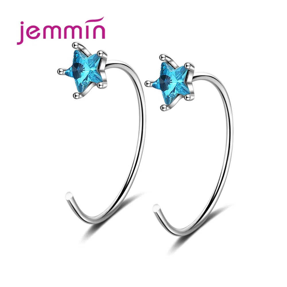 New Arrival 925 Sterling Silver Stud Earrings For Women Trendy Star Degisn Good Quality Women Girls Party Appointment Jewelry