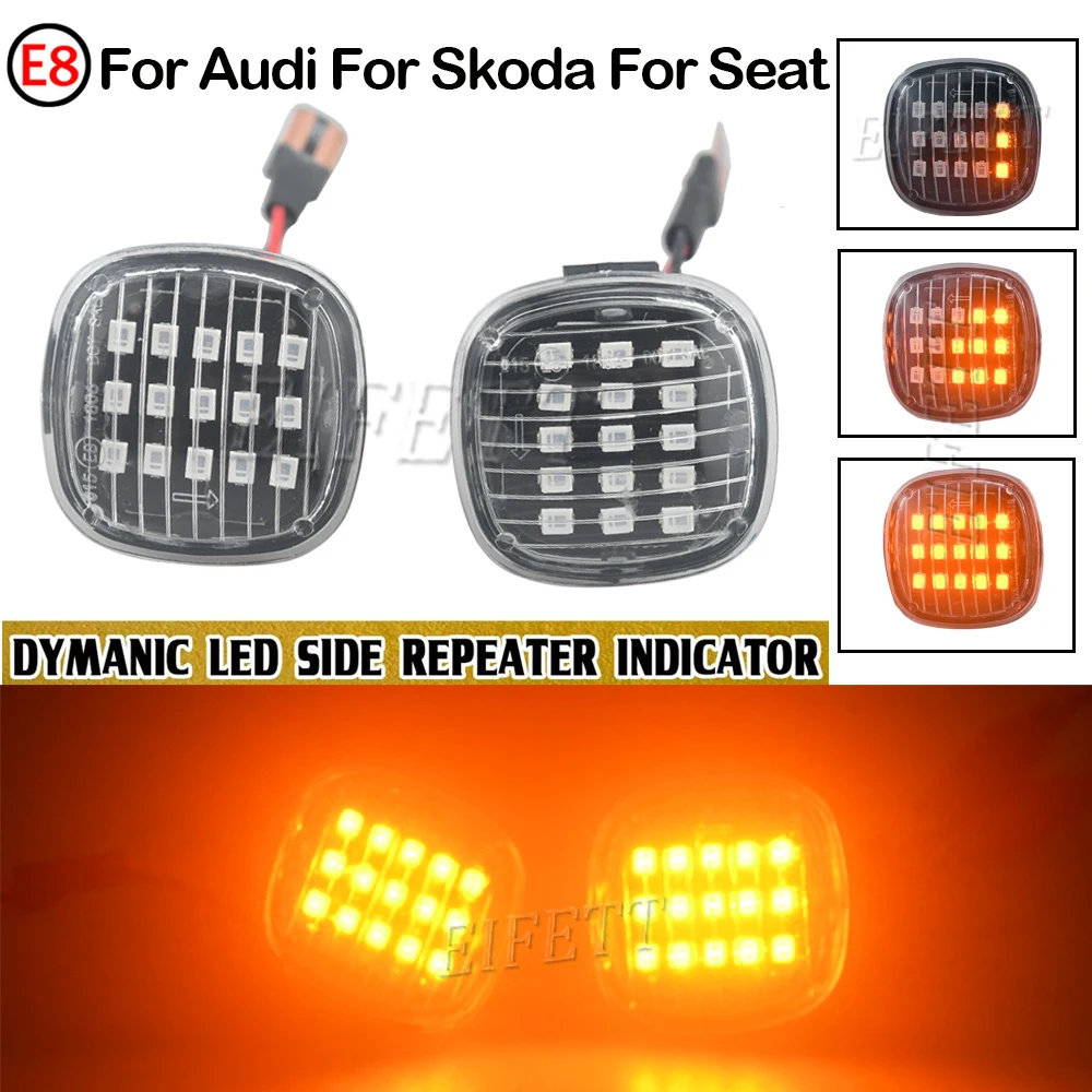 Fast Delivery Car LED Flashing Side Marker Turn Signal Light For Skoda Fabia 1999-2014 SEAT Cordoba 1999-2003 For AUDI A3 A4 A8