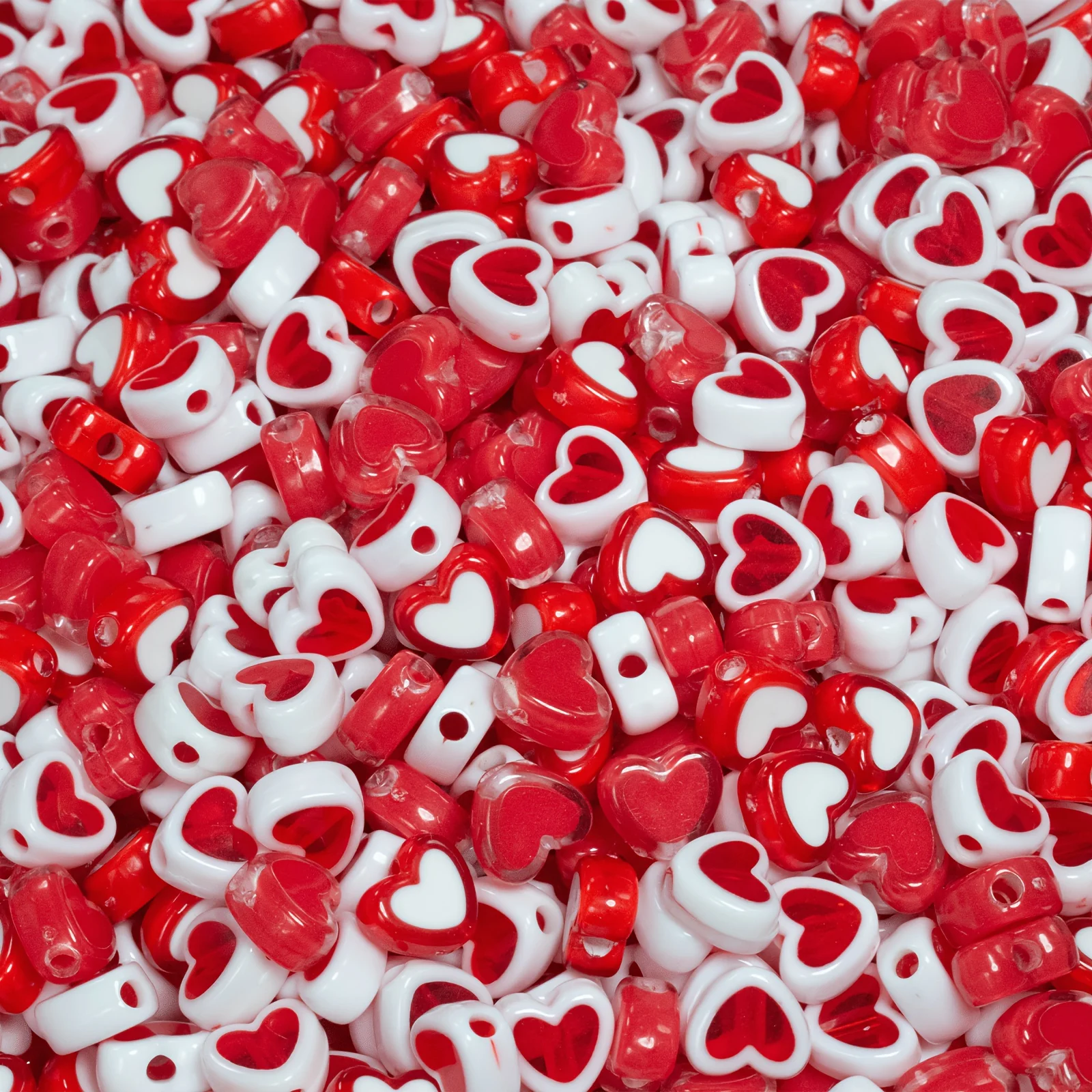 9mm 120pcs 4 Styles, Heart Mixed, 4 Colors. Can Be Used for Making Accessories Such as Bracelets, Necklaces image 5