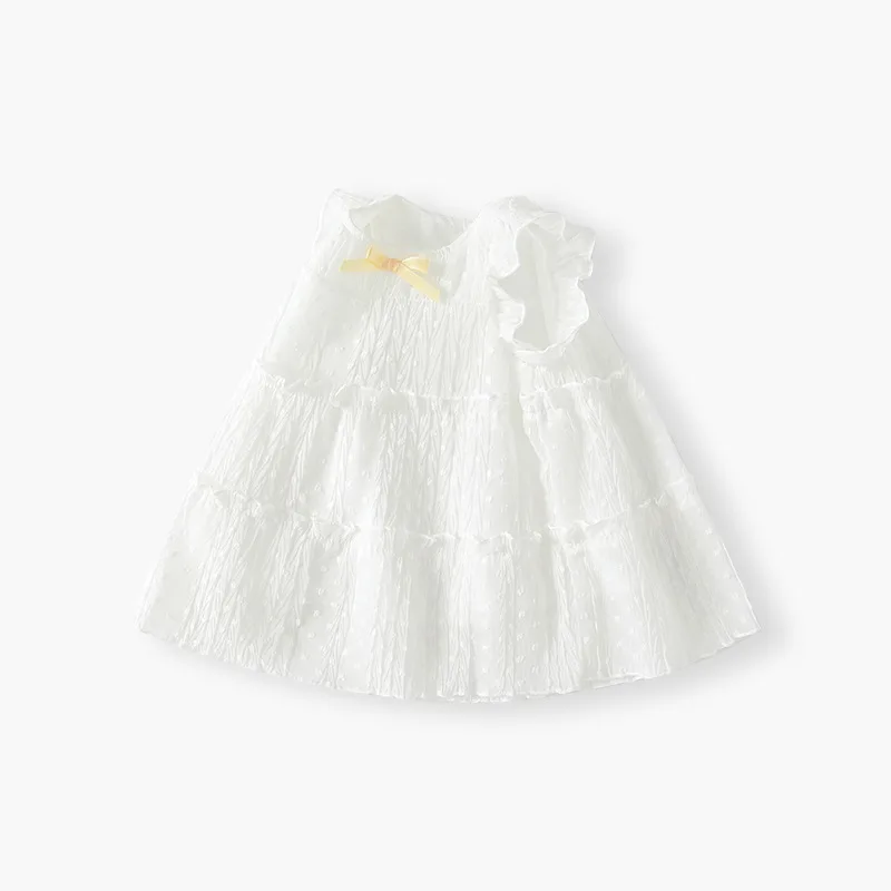 

26New style girls' summer dress, baby girl princess dress, stylish puffy sleeve chiffon baby dress