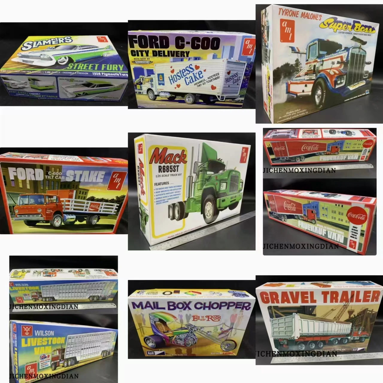 AMT 1/25 Semi-trailer Trailer Transport Truck Truck Tail Trailer Pickup Truck Classic Car Supercar rc toy car Racing