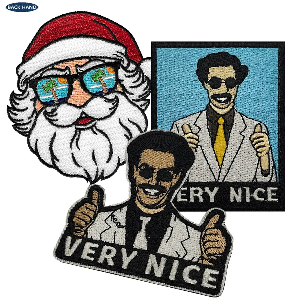 Hot Sell Badge VERY NICE Great! Thumbs Up for The Embroidered Fabric Sticker Profile Photo Magic Patch Patches