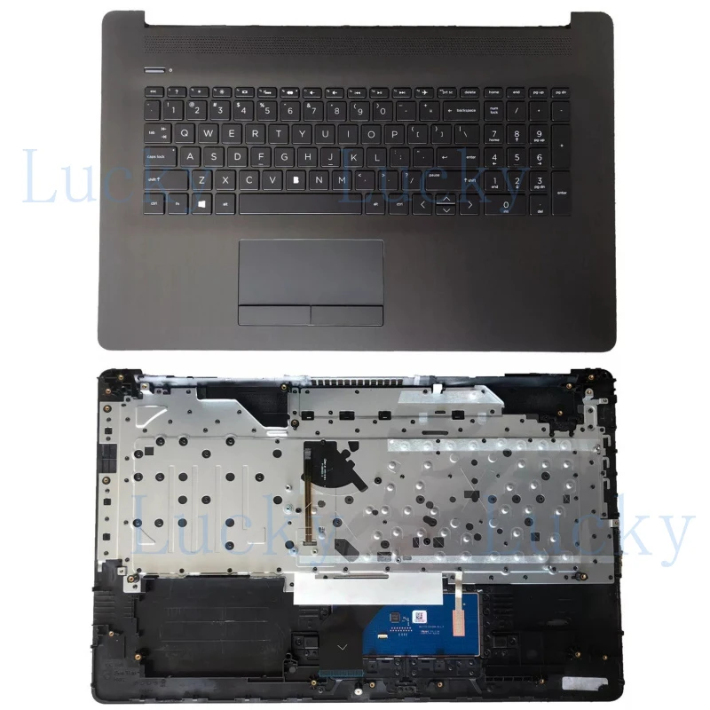 

f New Laptop Palmrest Keyboard Backlit With Touchpad For HP 17BY 17-BY 17-CA Black