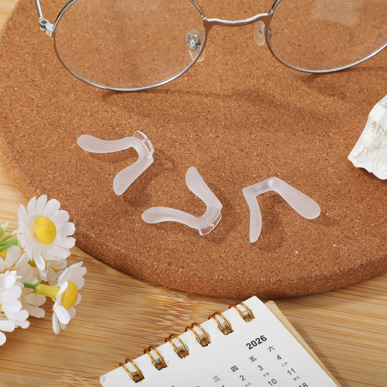 Silicone Eyeglass Nose Pads 3 Piece Soft Non Slip Comfortable Durable Glasses Grip Accessories