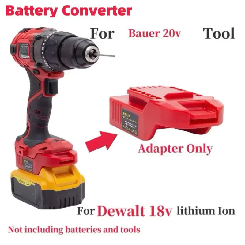 

Battrey Converter For Dewal 18V 20V Lithium Convert To For Bauer 20V Tools Adapter Converter（Battery Tools Are Not Included）