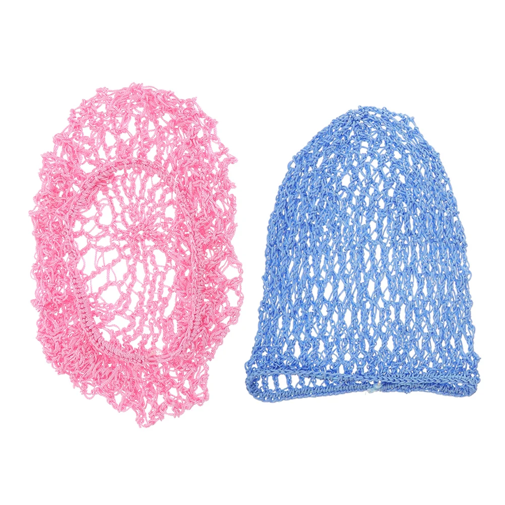 2 PCS Rede de Cabelo Cuidados Doobie Wrap Crochê Malha Crocheted Sono Hairnets para Mulheres Poliéster