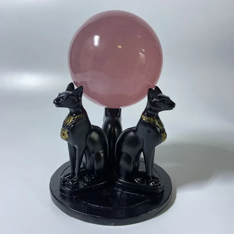 كريستال الكرة قاعدة زخرفة ، الراتنج ماج القط ، الكرة نوع الرف ، الإبداعية مكتب المنزل زخرفة ، مكتب الديكور #1