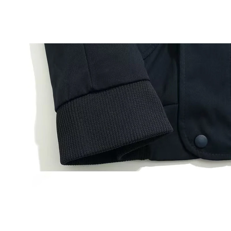 سترة طية صدر السترة لشارة ملابس العمل للرجال، أسود/أف وايت بلونين + زخارف شعار رقعة، مناسبة للارتداء اليومي في الربيع والخريف، أزياء عتيقة مع رقعات شارة كاجوال، إضافة مزيجًا فريدًا ومناسبًا مناسبًا لمسة مريحة وفضفاضًا #6