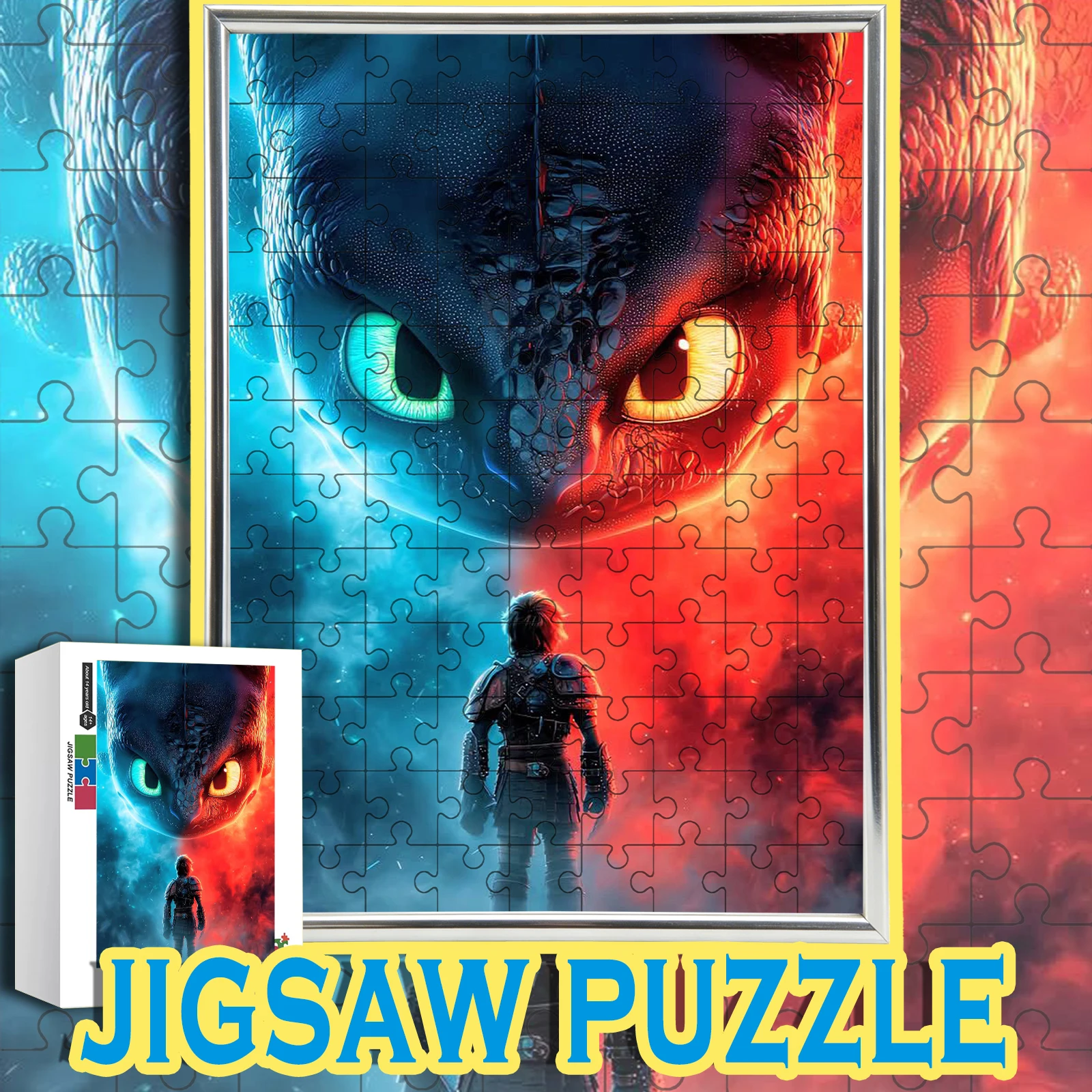 

Конструктор «Как приручить дракона» Красный и синий огонь и лед, 108-1000 деталей, деревянный, для домашнего декора