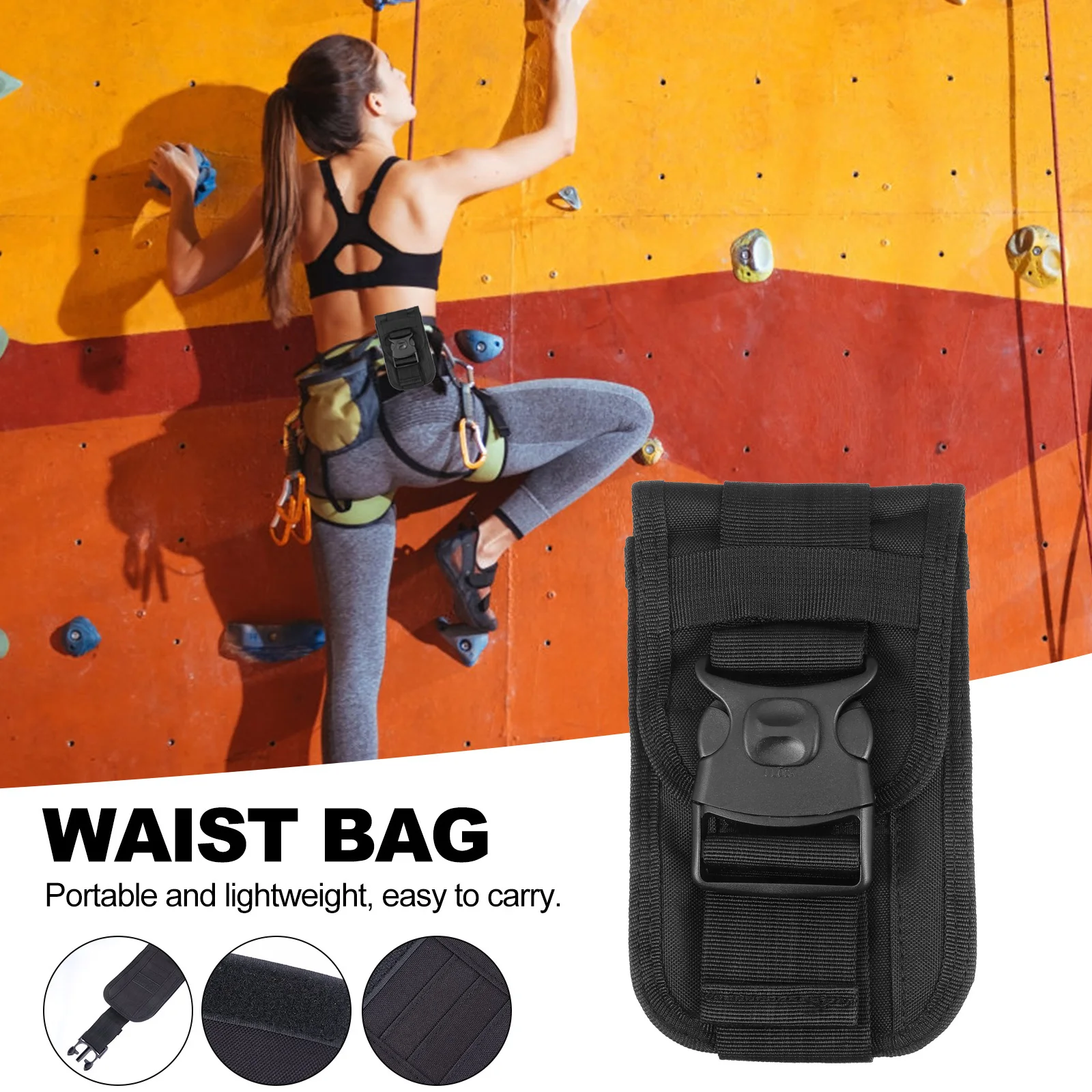 

Phone Waist Bag Lightweight Storage Pouch For Men Outdoor Sports Mobile Holder Belt Case Fanny Pack Raincoat Accessory