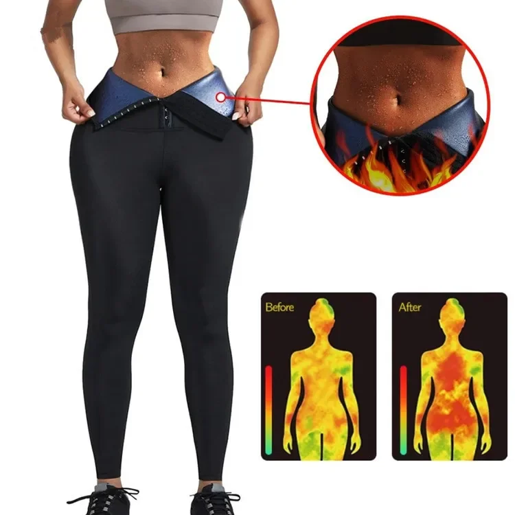 Sweat Sauna Waist Trainer Body Shaper Shorts Slimming belt Fitness Sheath Fajas Shapewear Women Pants Tummy Thermo Gym Leggings