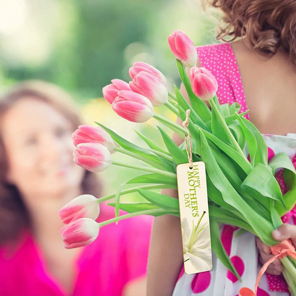 

20Pcs DIY Wooden Bookmarks Blank Unfinished Rectangle Wood Reading Markers for Painting Drawing Custom Gifts Festival Crafts