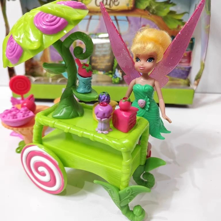 Anime Tinkerbell Fairy Tales box Girls Tinker Bell Anime toy girl playing house cake decoration PVC Action Figures Toys