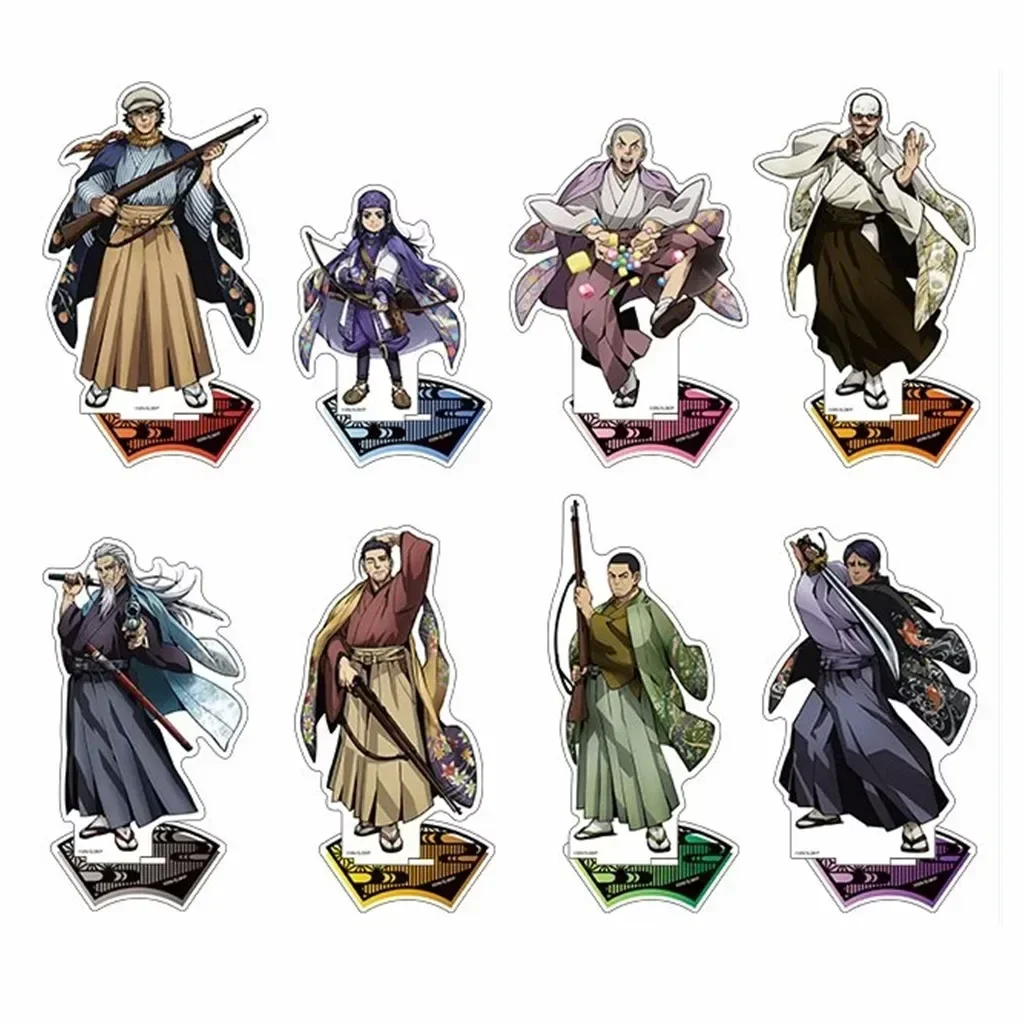 Anime Asirpa Sugimoto Saichi Kochoube Asuko Shiraishi Yoshitake Figura Bambola Acrilico Modello Del Basamento Giocattolo Cosplay per Il Regalo