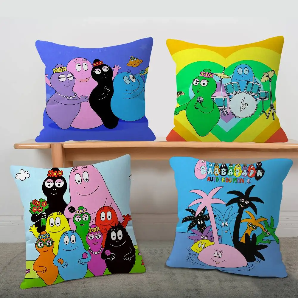 Les Barbapapa Family Anime Personalized Pillow Dust Cover Bedroom Kids Party Decoration Pillowcase Birthday Children Gift