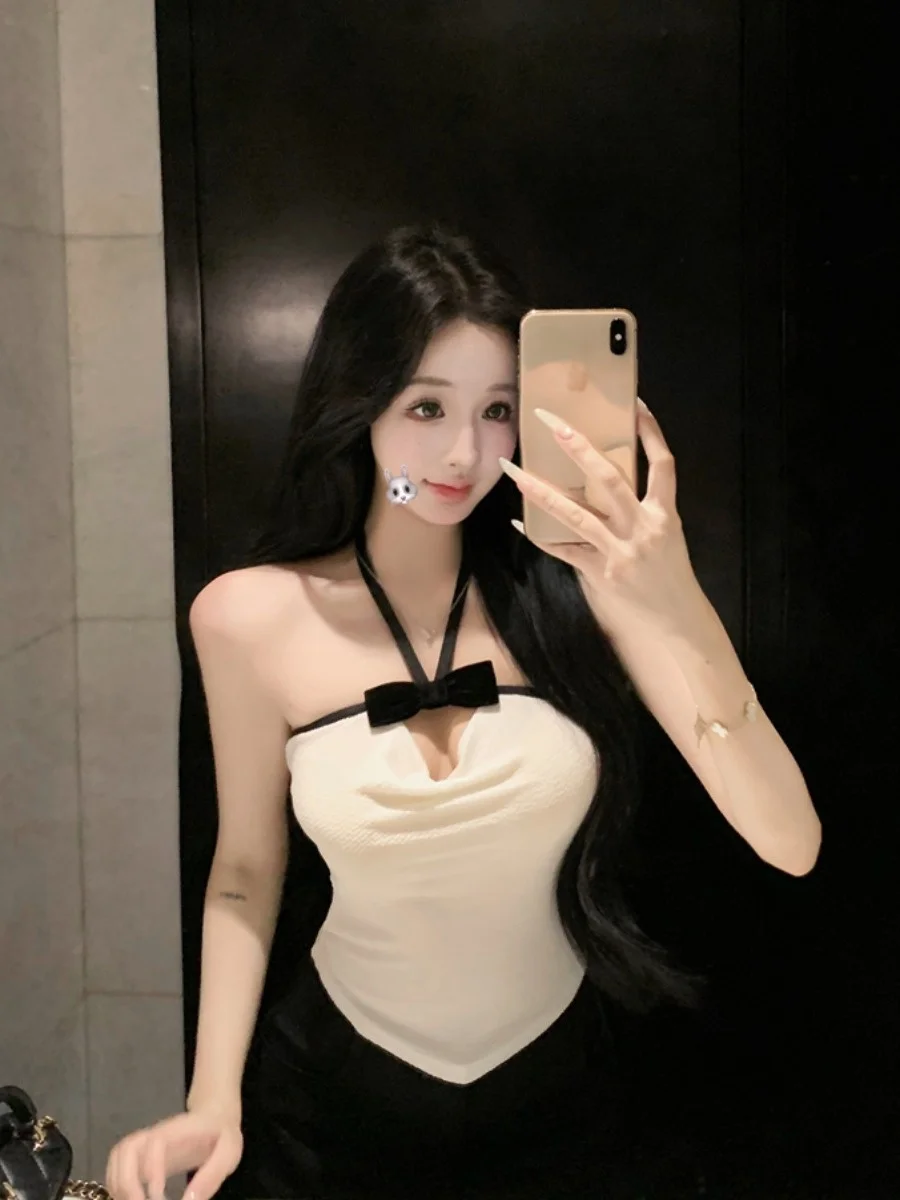 

Лето 2025 г., жилет с узлом для похудения, дизайн Pure Desire, женский топ Faion Svel, повседневная одежда