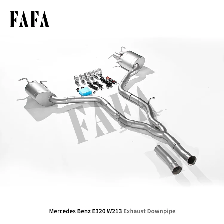 For -E320 W213 Exhaust System Middle and Tail Section High Performance Electric Valve Exhaust Pipe Muffler Exhaust view 3