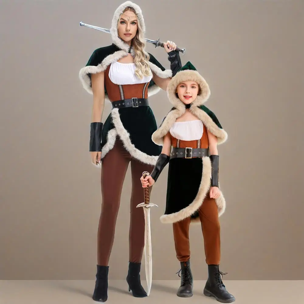 Viking idade escudo donzela cosplay traje feminino meninas halloween feminino pirata jogo filme festa vestir-se guerreiro cosplay outfit