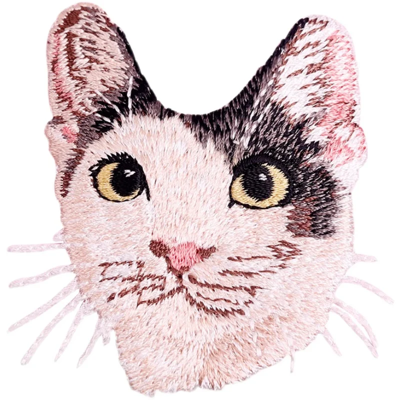 1 Piece Cute Cartoon Cat Embroidered Clothing Patches For Clothes Parch Iron On Fabric Sticker